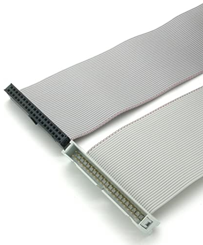 BerryBase GPIO Adapter-Kabel 40 Pin Male to Female 30cm, 40-poliges graues Flachbandkabel Verlängerungskabel mit Stecker und Buchse für Raspberry Pi, Board-Steckbrett, Computerzubehör