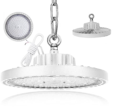 Hallenbeleuchtung 100W Weiß LED Werkstatt-Deckenleuchte Superhell UFO 11000LM IP65 für Hallen Strahler im Innen- und Außenbereich 6500K LED High Bay Lampe für Garagenlampe Warenhaus Kirche