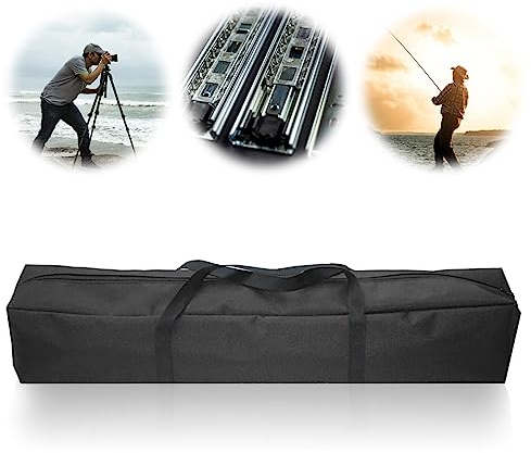 Stativtasche, Stativtasche Gepolstert, 84x15x15cm Stativ Tragetasche Großen, Verdicken Stativtasche Wasserdicht Oxford mit Griff für Regenschirme Mikrofonständer Angelrute und Fotoausrüstung (Schwarz)