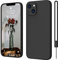 ElestBela für iPhone 13 Mini Hülle, Handyhülle für iPhone 13 Mini Ultra Dünn Slim mit Microfiber, Kratzfeste Rundumschutz Case Schutzhülle Hülle Schwarz