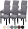 Fuloon Stuhlhussen 6er Set,Universal Stretch Stuhlbezug Moderne Stuhlüberzug Elastische Abnehmbar Waschbar Bezüge für Esszimmerstühle Schwingstuhl Hotel, Restaurant Dekor