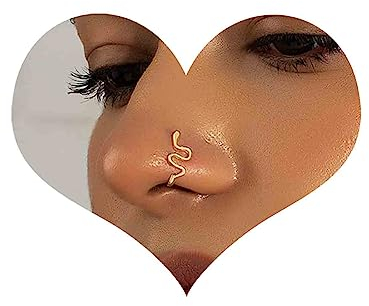Dervivea bohème or serpent nez anneau U - clip nasal manchon punk serpent nez clou serpent pliable nez anneau corps nez anneaux femmes et filles bijoux