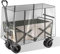 HOIIME Camping Trolley Rain Cover, Push Pull Folding Trolley Rain Cover, Garden Picnic Wagon Stroller Cart Waterproof Cover, Clear Foldable Wagon Rain Cover for Kids Outdoor Camping Shopping