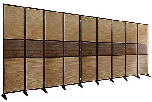 DAGROD Raumtrenner Trennwand Bürotrennwand Freistehend, Großer 1.7/1.8/2m Faltbarer Sichtschutz, 2/3/4/5/6/7/8/9/10 Panel Raumteiler Stehend (Color : Tall 1.7m(66.9in), Size : 9Panel)
