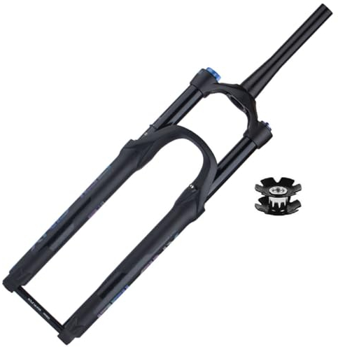LHHL 26/27.5/29 in MTB Forcella Aria Viaggio 160mm Forcelle for Mountain Bike con Smorzamento HL Forcelle Anteriori Tubo Conico 1/1/2 ASSE Passante 15x100mm (Color : Black, Size : 26inch)