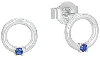 Amor Ohrstecker 925 Sterling Silber Damen Ohrschmuck, mit Zirkonia synth., 0,7 cm, Silber, Kommt in Schmuck Geschenk Box, 2037033