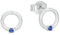 Amor Ohrstecker 925 Sterling Silber Damen Ohrschmuck, mit Zirkonia synth., 0,7 cm, Silber, Kommt in Schmuck Geschenk Box, 2037033