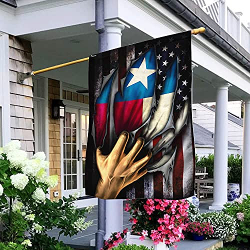 Dekorative Fahnen Perfekte Lawn Sign Doppelseitige Garten Flagge Décor Für Yard Lawn Bauernhof Wurzeln Des Texas Flag Heritage 30x45cm