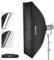 NEEWER Softbox pieghevole rapido da 12 x 47 con striscia rettangolare e supporto Bowens con diffusori/griglia a nido d'ape compatibile con Godox Aputure 120d luci video Q4 flash da studio NS17S