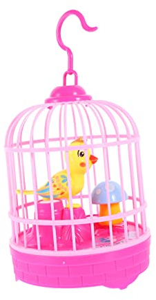 HEMOTON 1 Set Leichte Musik Vogelkäfig Singender Vogelkäfig Sprachsteuerung Simulation Vögel Simulation Vogelspielzeug Vogel Im Käfig Spielzeug Kompakte Vogelmodelle Simulation
