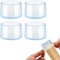 ZyFurn 4 Pake Clear Castor Cups 38mm Furniture Castor Cups Transparent Round Non-Slip Chair Leg Carpet Protectors Heavy Duty Prevent Scratches and Damage Soft Noise Reduction Protect Floor Carpet