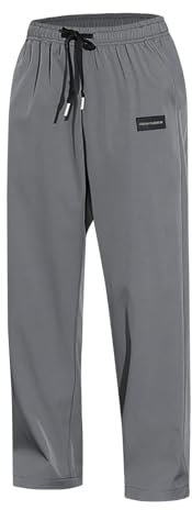 Pantalons de Sport Homme Coupe Droite- Pantalon Jogging Homme Grande Taille,Pantalon Fluide Homme Taille Elastique Confort Solide Loose avec Poches Cordon Pants Léger Respirant Casual Pants