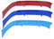 KUNIO Frontgrill Streifen Passt für BMW 1er F20 F21 2015-2019 (9-Grilles) Streifen für Kühlergrill Einsatzleisten Sportstil Gitter Zubehör 3 Stück A