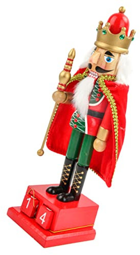 IMIKEYA Advent Calendar Nutcracker Figures Christmas Decor Wood Nutcracker Soldier for Home