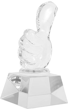 TOKIDNY Fußballtrophäe Kristall Trophäe Modell Daumenförmige Trophäe Becher Exquisites Trophäendekor Stable Für Junge Mädchen Pausenspiele Talentshows Partywettbewerbe