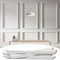 Lunghaa 6-Frame Premade Accent Wall Molding Kit, Ready-to-Assemble Wainscoting Panels, Pre-Cut Chair Rail Moulding Trim for Home Décor