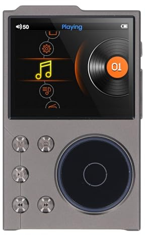 Bewinner Tragbarer Digitaler Audioplayer, MP3-Player mit Bluetooth 5.3, DSD HiFi MP3 Player Flac Player mit 2,4 Zoll HD Bildschirm, ALPS Scroll Steuerung, Unterstützung für Bis zu 256 GB