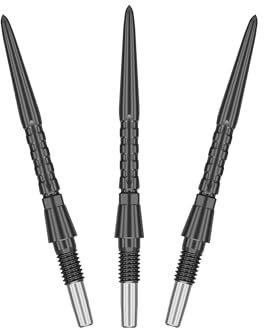 Target Darts Swiss Point Storm Dartspitzen, Surge (3er Pack Spitzen-Set) 26MM - Schwarz | Wechselbare Dartspitzen, Swiss Storm Spitzen, Profi Dart Zubehör