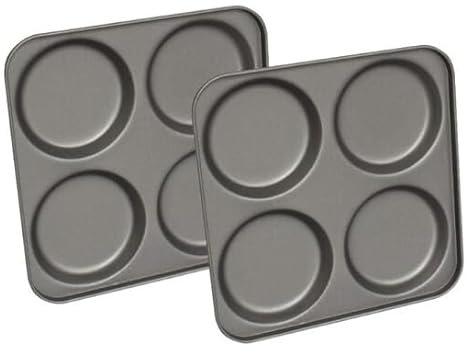 U HOME Premium Carbon Steel Yorkshire Pudding Tray – 4-Cup Non-Stick Bakeware Tin for Traditional Yorkshire Puddings, Muffins, and Mini Pastries. (1 x Tray)