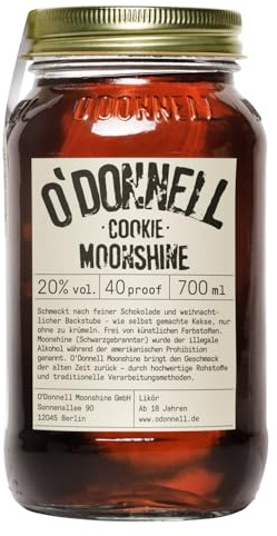O'Donnell Moonshine Cookie Vegan Likör Deutschland inkl. FeinWert E-Book (1 x 0,7l)