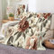 Flauschig Decke Fleecedecke - Wohndecke Warm Winter Weich, Retro-Blumenmuster Sofadecke Decke Couch Blanket, Kunst Decken 100X130Cm, Sofa Überwurfdecke, Für Schlafzimmer Büro