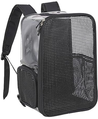 EXHUMKY Zaino Trasparente e Traspirante Per Cani e Gatti Porta Animali Pratico e Leggero Per Viaggi e Passeggiate Con Capacità Elevata e