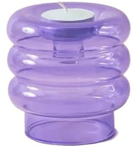MOVDARL Candlestick Taper Candle Holders Tealight Candlesticks for Home Wedding Decoration Party Vase Table Centerpiece(Lilac)