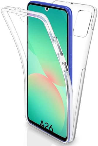 Galaxy A26 Case, Galaxy A26 5G Cover, Ultra Thin 360 Case [Full Protection] [no dots] [silicon] [Slim TPU] [A26 Front and Back] [Transparent] For Samsung A26 5G (CLEAR)