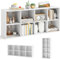 KOMFOTTEU Bibliothèque Ouverte à 2 Niveaux, 7 Casiers, Meuble Rangement en Bois avec 2 Dispositifs Anti-basculement, Armoire de Chambre Basse, pour Livres & Jouets, 121,5 x 29 x 61 cm (Blanc)
