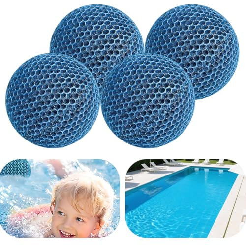 GXGM 4 Pièces Hot Tub absorbeurs de piscine réutilisables 7 cm Mousse réutilisable pour éliminer les balles d'éponge,Absorbeur d'huile de piscine - Nettoyant en mousse pour jacuzzi et jacuzzi