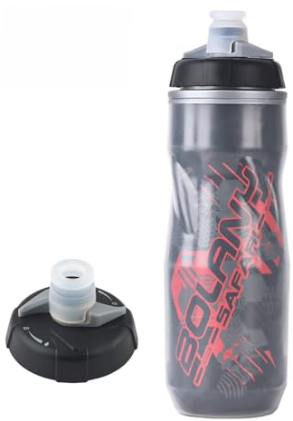 ROSSRORE Sports Water Bottle 610ml - BPA-Free,Leakproof Squeeze Design for Cycling,Football Cricket Rugby Tennis Aluminized Composite Thermal Insulation Film Technology with zero odors RED
