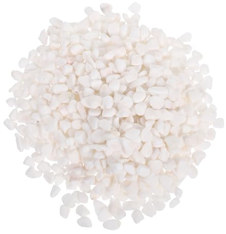 Milisten Natürliche Dekosteine Weißer Aquariumkies Polierte Gartensteine Für Aquarien Pflanzendekoration Innenbereich Fade-resistent Organisch Elegant