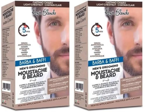 Renée Blanche Bart- und Schnurrbartpflege für Herren, Hellbraun (Packung mit 2)