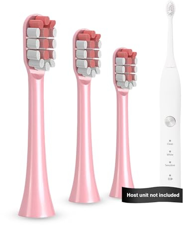 OAZSWGG Replacement Brush Heads for Spotlight Oral Care Electric Toothbrush - 3Pack, Soft Durable Bristles, Deep Clean (Pink)