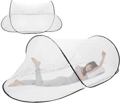 Aufklappbares Moskitonetz 200 x 80 x 56 cm, faltbares, tragbares Campingzelt, Insektenschutz für Reisen und Outdoor-Aktivitäten, Reise-Moskitonetz