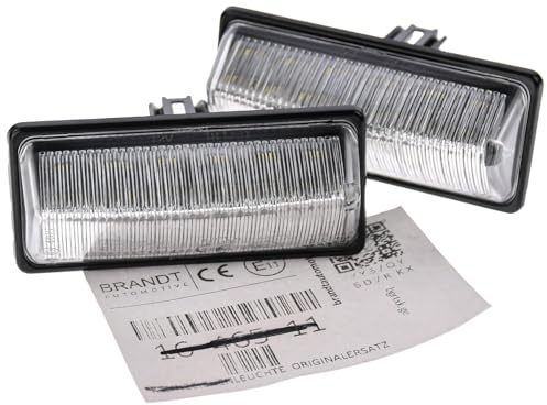 BRANDT Kennzeichenleuchten LED kompatibel mit Nissan Juke II F16 19-25 Leaf II ZE1 18-24 Micra V K14 16-24 Murano II III Z51 Z52 11-24 Note II E12 13-17 Pathfinder IV R52 13-20 Quest E52 11-17