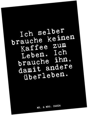Mr. & Mrs. Panda Postkarte Ich selber brauche keinen... - Geschenk, Arbeit, Weisheiten, Spruch Geschenke, Einladungskarten Geburtstag, Montag,