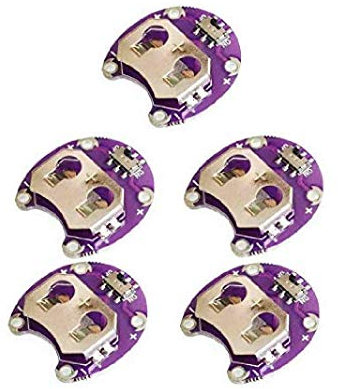 AuBreey 5PCS/LOT For Arduino LilyPad Coin Cell Battery Holder CR2032 Battery Mount Module