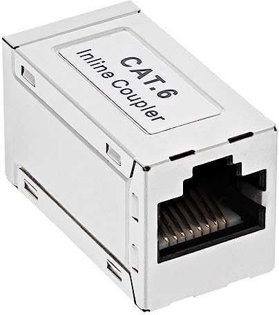 InLine 69990D Patchkabelkupplung Metall Cat.6, 2x RJ45 Buchse, geschirmt