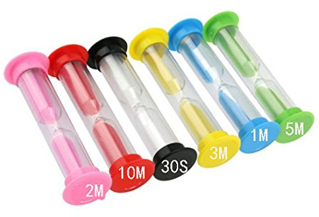 6 couleurs Sablier Sablier Sable Horloge Timers 30sec/1 min/2 min/3 min/5 min/10 min