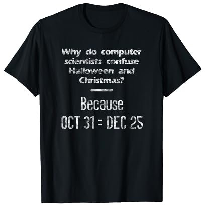 Lustiges Informatiker Nerd Halloween Weihnachten Computer T-Shirt