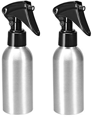 uxcell 2pcs 3oz/100ml Aluminium Spray Bottle with Fine Mist Sprayer, Empty Refillable Container Travel Bottle