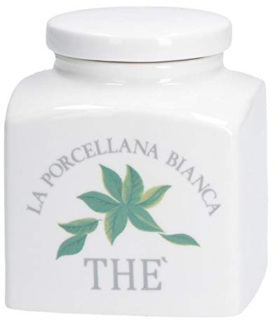LA PORCELLANA BIANCA Teedose mit Deckel 0,5l in Geschenk-Box Italien Landhaus Style Tee Aromadose Vorratsdose Aufbewahrung Tee Teebeutel