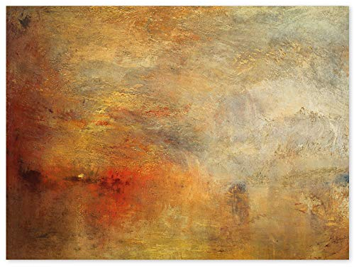 JUNIWORDS Poster, Joseph Mallord William Turner, Sonnenuntergang über einem See, 108 x 80 cm
