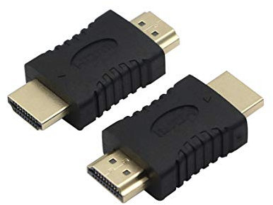YAODHAOD Lot de 2 adaptateurs HDMI mâle vers mâle 19 Broches Plaqué Or 2.0 pour TV HD, moniteurs, caméra vidéo, Projection, écran LCD Pris en Charge 4K