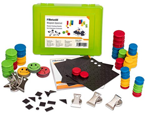 Betzold - Magnet-Sparset in Aufbewahrungsbox - Magnete Tafelmagnete Lehrerbedarf
