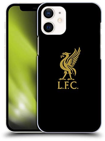 Head Case Designs Officially Licensed Liverpool Football Club Gold Logo On Black Liver Bird Hard Back Case Compatible With Apple iPhone 12 Mini
