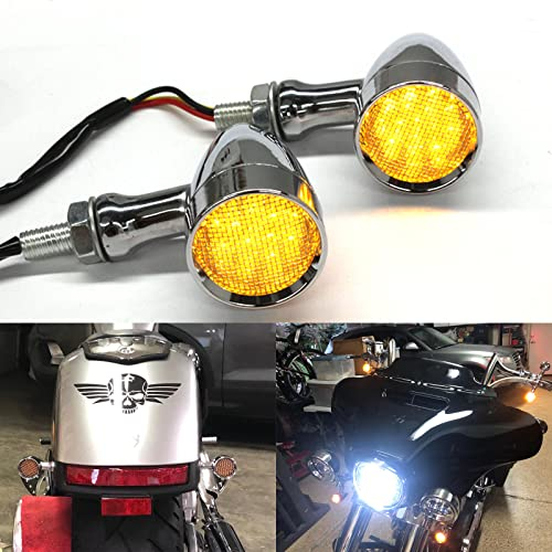 2 Stück Universal-LED-Blinker für Motorrad, Blinklicht, Signalanzeige, für Scooter, Quad, Hors Route, Dirt Bike, Bobber