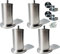 4 piedini per mobili in acciaio inox 304, da 17,5 cm, per mobili, armadi, letti, gambe, divani, gambe del tavolo, da utilizzare con viti M8, con portata di oltre 600 kg