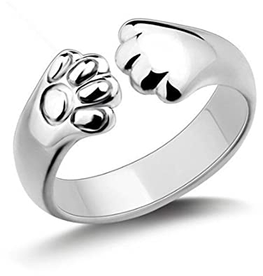 925 Sterling Silber Cute Sweet Cat Paw Offene Ringe Für Frauen Sterling Silber Schmuck